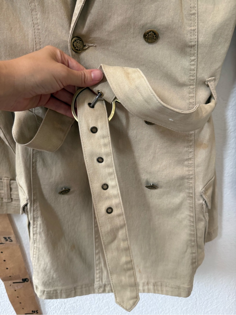 Women’s DG2 Trench Jacket - Khaki - Picture 3 of 6